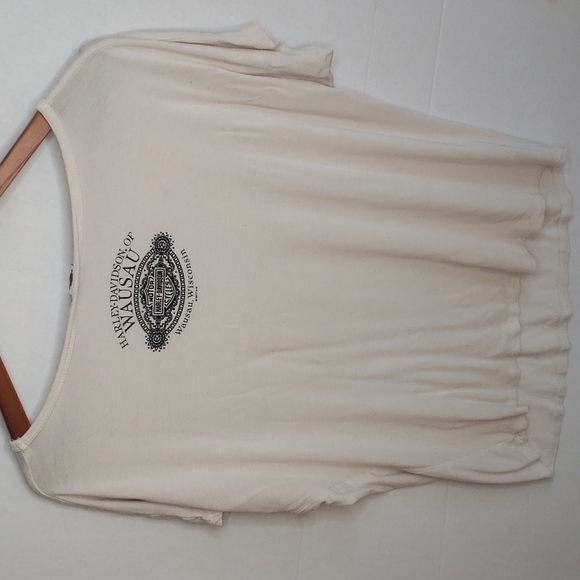 Harley Davidson Women's t-shirt, large, cream, flag, eagle. - Picture 4 of 7
